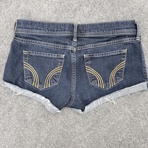 Hollister Women's Denim microShorts 27 Distressed Roll Up Cuff